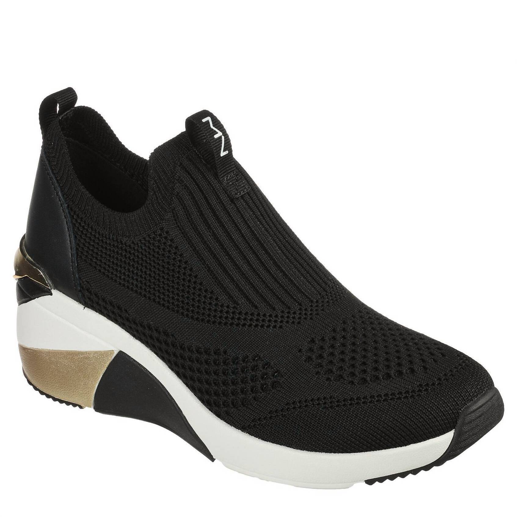 New Skechers The Wedge Sneaker In Black